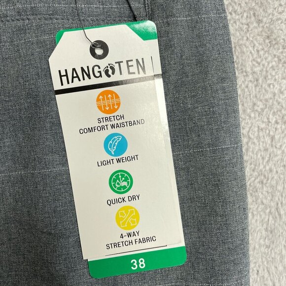 NEW Hang Ten Men's Size 38  Hybrid Shorts Quick Dry Stretch Fabric Gray - Picture 6 of 10